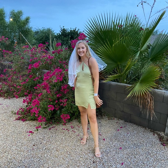 Princess Polly Cindy Mini Dress Sage - Picture 5 of 8